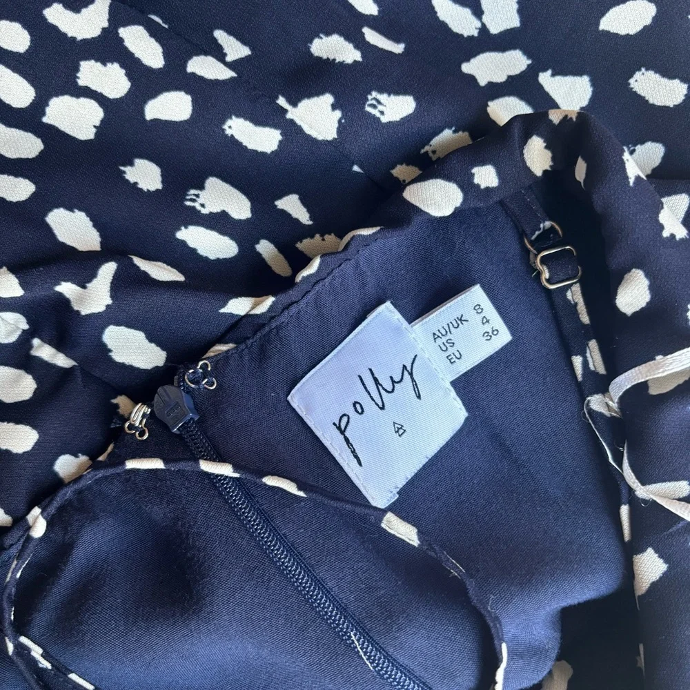 Princess Polly Navy Leapord Print Ruffle Mini Dress - Picture 5 of 5